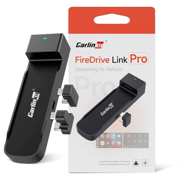 Carlinkit FireDrive Link Pro – TV-Stick-zu-CarPlay-Adapter, wandelt kabelgebundenes CarPlay in HDMI um, unterstützt drahtloses CarPlay und Android Auto, behält die Original-Bedienelemente bei
