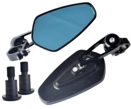 DAGMARA Espejos Retrovisores Motocicleta Espejo Final Manillar De La Motocicleta para para MT-07 MT-09 MT10 R6 R1 FZ1/FZS1000 FZ6 FZ6R XJ6 TMAX530 TMAX500 Espejo del Extremo De La Barra