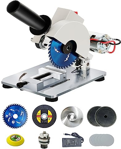 Mini sega da tavolo portatile da 4, piccola sega elettrica per hobby, angolo da 0 a 45° e altezza regolabile, 9000 giri/min, sega da banco per lavorazione del legno con 5 lame, macchina da taglio i