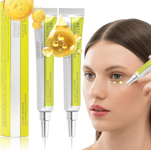 Retinol Power Duo, confezione da 2 sieri e crema per gli occhi, rassodante e rassodante al retinolo per una maggiore elasticità della pelle, fluido idratante anti-invecchiamento per ridurre le linee