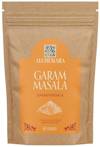 Garam Masala Alchemara (250g) – Mezcla de Especias India Auténtica – Especias Suavemente Secadas Ideales para Cocinar – Especias Aromáticas