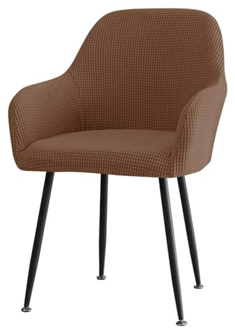 Muiuou Cubierta de Poliéster para Silla con Reposabrazos, Funda Elástica Lavable para Sillas de Respaldo Curvo, para Comedor, Sala, Cocina y Dormitorio (Estilo 7,2 Pieza)