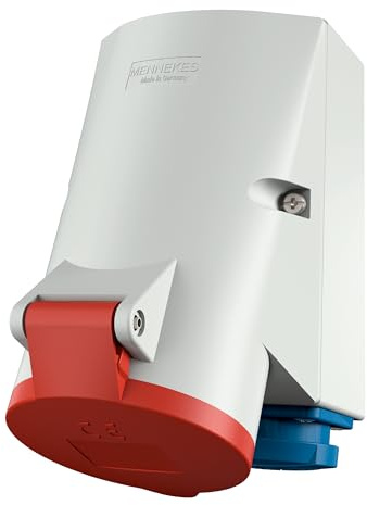 MENNEKES Doppelbox mit TwinCONTACT, 32 A, 5-polig, 400 V, IP44 | Verteilerbox, 1x SCHUKO, G-Sicherungshalter 10 A