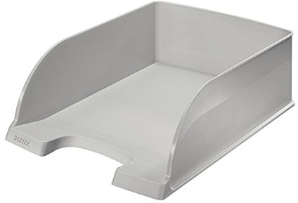 Leitz Briefkorb A4 Jumbo, Briefablage mit extra großem Fassungsvermögen in Premium-Qualität, Stapelbares Ablagefach als Schreibtisch-Organizer, Kombinierbar mit Plus-Serie, Weiß, 52330001