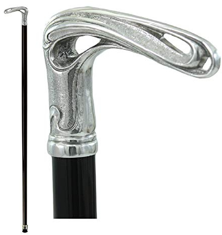Cavagnini Eleganter Damen Stock Buchenholz Italienisch Personalisiert Zinn Griff Handwerkskunst Chic