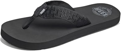 Reef Leather Smoothy, Infradito Uomo, Nero, 42 EU