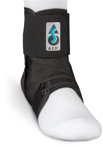 Med Spec ASO Speed Lacer Ankle Stabilizer Brace Sprain Support Black LG