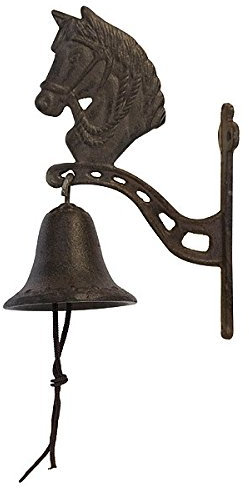 Türglocke Pferd Nostalgie Glocke Gusseisen Landhaus Antik-Stil Braun