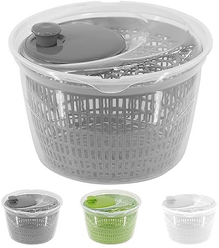 GEEZY Large Salad Spinner Vegetable Veg Leaf Dryer Drainer Colander Plastic Bowl