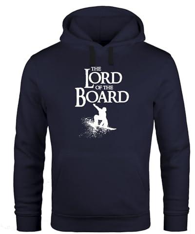 MoonWorks® Hoodie Herren Lord of the Board Snowboard-Hoodie Snowboard-Fahrer Snowboarder Kapuzen-Pullover