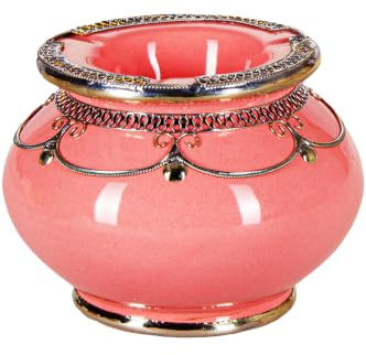 Marokkanischer Aschenbecher Miranda Deko aus Keramik in Rosa 11 cm