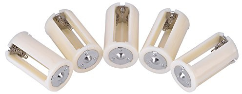 Diyeeni 5 STK. AA auf D Akkuadapter, 3 x AA zu 1 x D Batterieadapter Geeignet nur für AA Akkus/Batterien
