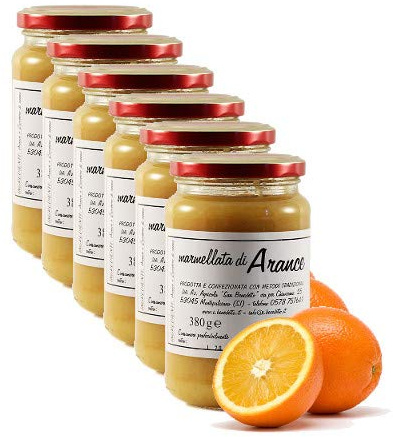 Marmellate artigianali di frutta fresca San Benedetto Montepulciano (marmellata di arance bio gr. 380 6 vasetti)