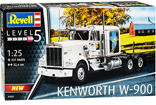 Kenworth W-900 Weiss LKW 07659 Bausatz Kit 1/24 1/25 Revell Modell Auto