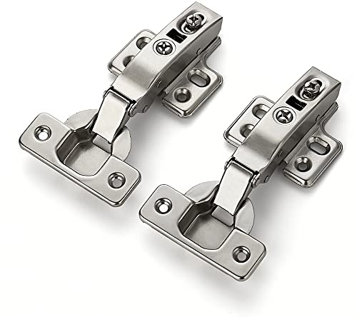 Ravinte 60 Pack 30 Pairs European Kitchen Cabinet Hinges Soft Close Full Overlay Door Heavy-Duty Frameless Adjustable Concealed Cabinet Cup Hinges