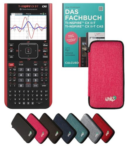 CALCUSO Standardpaket Pink mit Grafikrechner TI Nspire CX II-T CAS
