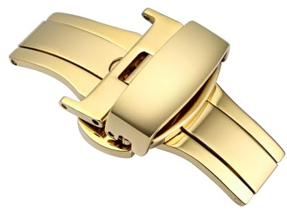 WOCCI Faltschließe aus Edelstahl, Ersatzschnalle für Uhrenarmband, Schnallenbreite 10mm 12mm 14mm 16mm 18mm 20mm 22mm