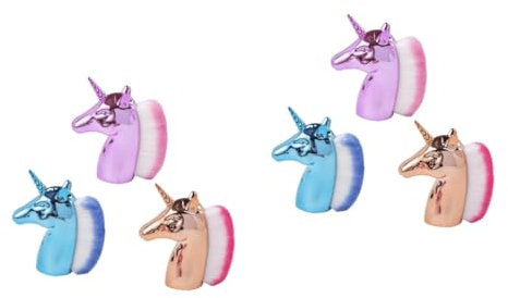 Mipcase 6pcs Unicorn Design Manicure Dust Brush Nail Tech Dust Collector for Nail Art