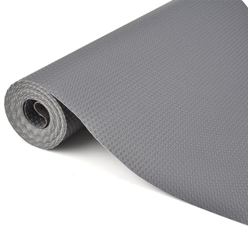 Tappetino antiscivolo per cassetti, 30 x 300 cm, rivestimento per cassetti, impermeabile, antiscivolo, per scaffali, armadi, cassetti, frigorifero, casa, ufficio, taglio libero, grigio