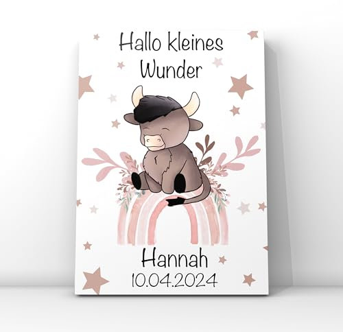 Karte zur Geburt personalisiert//Karte zur Geburt Mädchen personalisiert (Klappkarte)