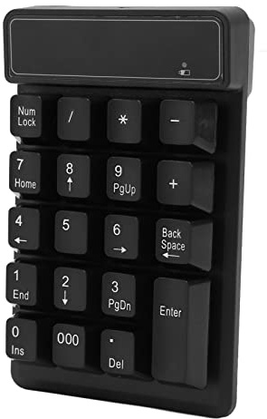 Denash Pavé Numérique Silencieux Portable, 2,4 G, 19 Touches, Mini Clavier Numérique sans Fil à Faible Bruit pour Les Opérations Bancaires et Financières