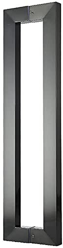 Robuster Push-Pull-Türgriff aus handelsüblichem Edelstahl 304/Scheunentor-Zuggriff/Glastürgriffe, komplett gebürstetes schwarzes Titan-Finish