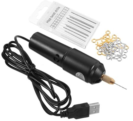 Artibetter Trapano Elettrico Manuale Usb Mini Compatto Pratico Per Punzonatura Di Perle Ricarica Facile Da Trasportare Perforatore Leggero