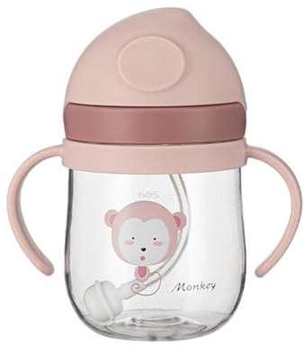 250 Ml Baby Trinkbecher Trinklerntasse Mit Strohhalm Für Babys Auslaufsichere Baby Trinkflasche Mit Anti-Rutsch Griffen Kinder Strohhalm Trinkflasche Kinder Trinklernbecher Für Babys Ab 8 Monaten