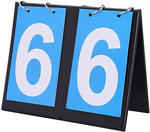 MOOWI Wettbewerbsspezifisch Tragbare Anzeigetafel, Scoreboard Score Counter Basketball Anzeigetafel, 2/4 Ziffern Tragbare Flip Sports for Tisch Outdoor Tennis (Zwei Anzeigetafel)(Two Scoreboard)