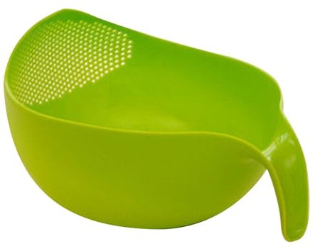 1 Piece Heavy Duty Rice Washing Strainer, Rice Washing Bowl, Rice Washing Sieve, Fruit Strainer, Rice Washing Bowl with Sieve, Sieve for Cleaning Rice, Sieve for Washing Rice and Vegetables