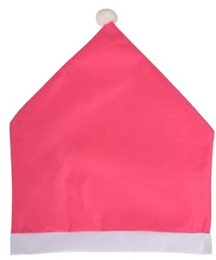 Morbuy Weihnachten Stuhlhussen 4-10er Set Nikolausmütze Esstisch Stühlen Set, 60x50cm Weihnachtsdeko Stuhlhussen Hussen für Esszimmerstühle, Weihnachtsfeier (Rosa,6er Set)