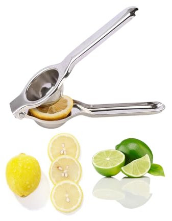 Ollimy Exprimidor de Mano de LimóN De Acero Inoxidable 304, Abrazadera Clip LimóN, Exprimidor Manual De Naranjas CíTricos Limones Limas,para Restaurante, Cocina (Diámetro 6,5 cm)