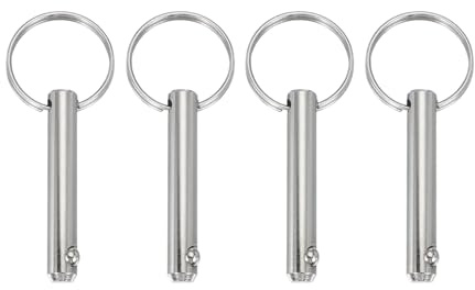 sourcing map Schnellspannstifte, Durchmesser 8 mm, nutzbare Länge 33 mm, Gesamtlänge 71 mm, Bimini-Oberstifte, Marine-Hardware, Karbonstahl für Bootszubehör, 4 Stück
