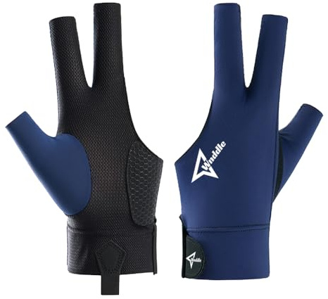 Wnddle Billard Handschuh, Billard Handschuh Links, Snooker Handschuhe, Billiard Pool Cue Gloves, Verstellbare Poolhandschuhe, rutschfeste Poolhandschuhe, Geeignet für Snooker, Pool-Spiele