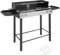 Outsunny Barbacoa de Carbón Barbacoa Portátil 118x32x90 cm con Pincho Giratorio Ajustable en Altura de 3 Niveles Parrilla Plegables y Paravientos para Pícnic Camping Negro
