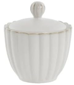 Home of Christmas Azucarero de porcelana, 10 cm, color beige marfil (azucarero)