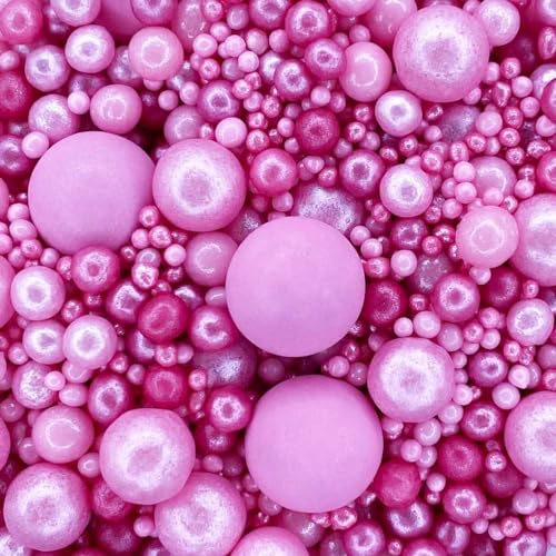 PEARL MIX - PINK MIX Sprinkles with chocoballs edible cake decorations 50g.