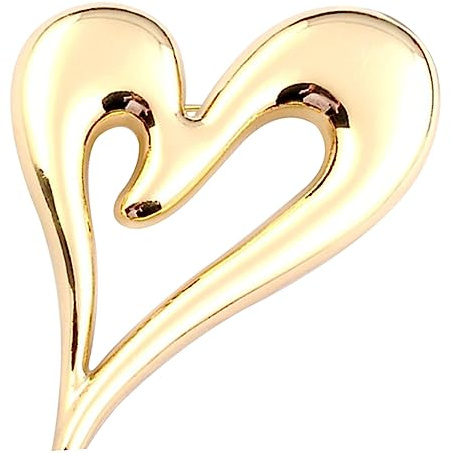 GLSTOY Herz Brosche Anstecknadel Goldfarbene Herz Pin Schmuck Für Damen Zum Anstecken An Mantel Pullover Oder Anzug Valentinstagsgeschenk Für Frauen