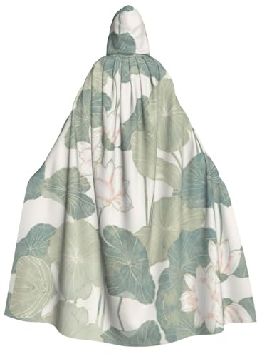 Uusnwaa Cape à capuche unisexe pour adultes avec motifs de lys noirs pour Halloween, Noël, costume de fête