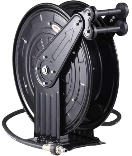 Retractable Air Hose Reel Wall Mounted Auto Rewind for Water Air Oil Pressure Washer Use