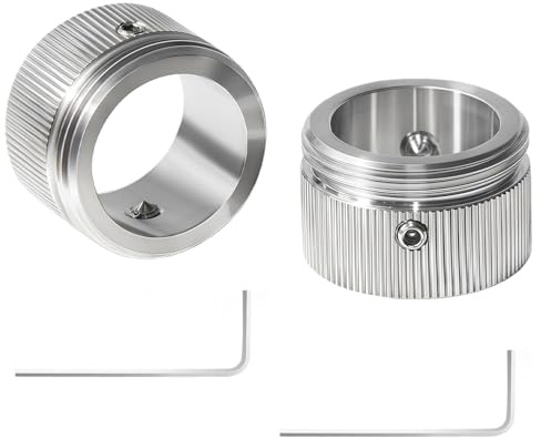 HUAREW 304 Stainless Steel Heating Valve Adapter M30 x 1.5 Radiator Thermostat Adapter, Radiator Valve Thermostat Head with Strips with Hex Key for RA/RAV/RAVL Valves (Pack of 2)