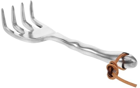 Alipis Petit Râteau à Main de Jardin en Métal Robuste Mini Outil de Jardinage Léger pour Désherber Planter et Travailler la Terre pour Pelouses et Plantations Usage Extérieur Facile