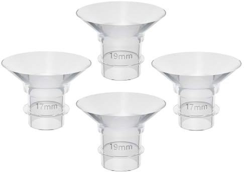 NESTINGHO 4pcs Inserts de Bride en Silicone pour Tire-lait, Accessoires Réutilisables, Taille 17mm et 19mm, Résistants et Lavables pour Femmes Allaitantes