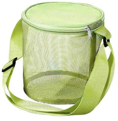 CYDZSRA Grid Beach Toys Bag - Bolsa multicolor para juguetes de playa, diseño de rejilla de nailon, color verde