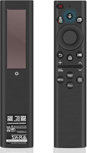 BN59-01385A Replacement Voice Remote Control for S-amsung, Universal Solar Remote Control for S-amsung Smart TVs with 4 Shortcut Buttons, Compatible with The Frame Neo QLED, Crystal UHD series TVs