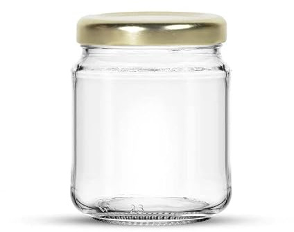 Aucomptoirdesboites Lot de 24 Pots en Verre 106 ml avec Couvercle Or – Mini Bocaux Hermétiques pour Confiture, Miel, Épices, Dragées, Bougies DIY, Conservation Alimentaire