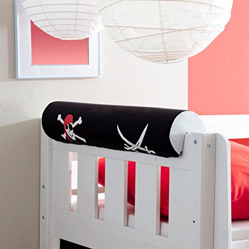 TiCAA Bettkantenschutz für Kinderbetten 90 cm breite, rausfallschutz mit Bezug für bettgitter, Bettrahmen, Kantenschutz für Kinder Babybett