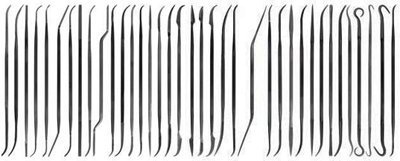PFERD 015186 Riffler Dateien/Raspeln, Präzisionsfeilen, Serie 963P, 4 Hieb, 150mm x 4.6mm, 12 Stück