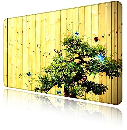 LL-COEUR XXL Gaming Mauspad Laptops Mouse Mat Schreibtischunterlage Office Desk Pad (Gelb, 800 x 500 x 3 mm)