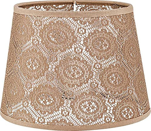 Kleiner Lampenschirm Stoff Tischlampe 14cm hoch Fassung E14 einfarbig Textil Schirm Tischleuchte